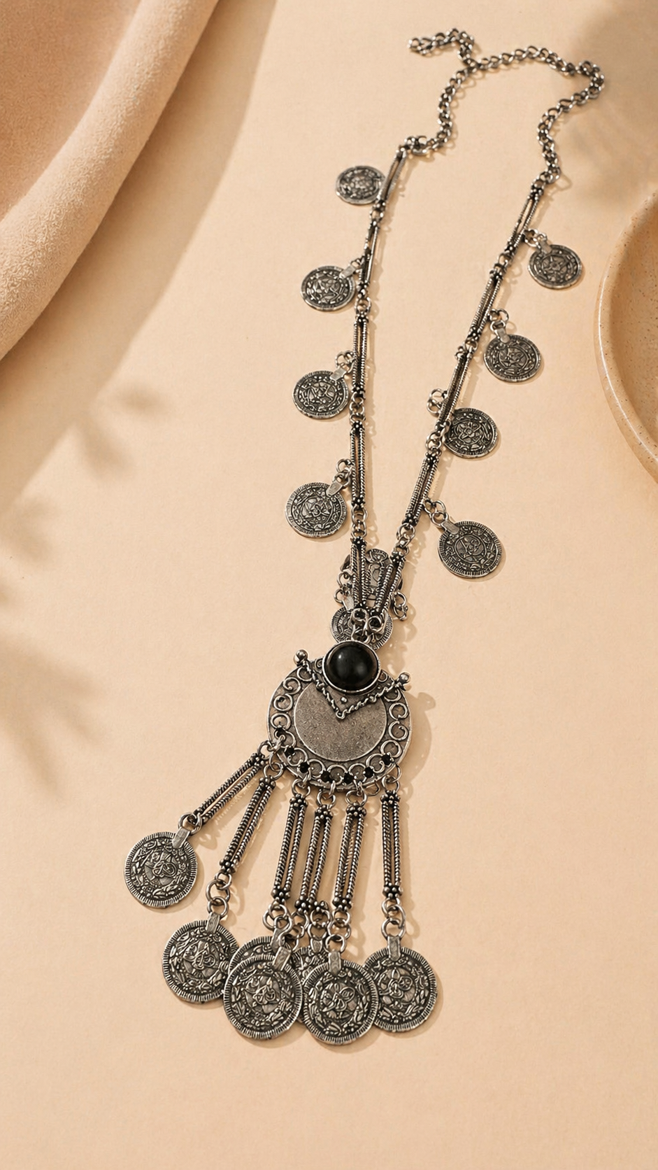 Zeenat Coin Pendant Necklace