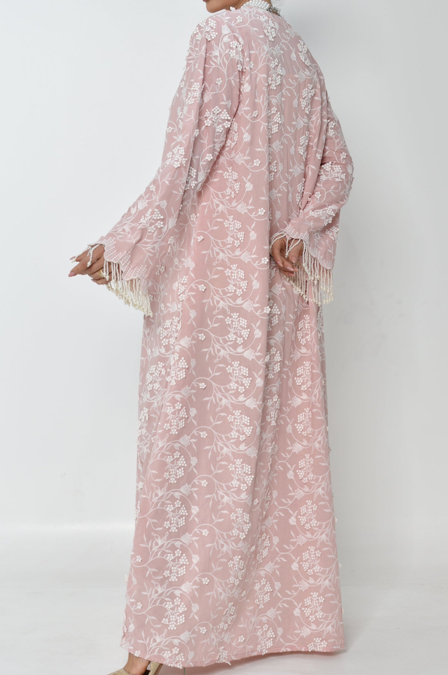 Blush Embroidered Jalabiya