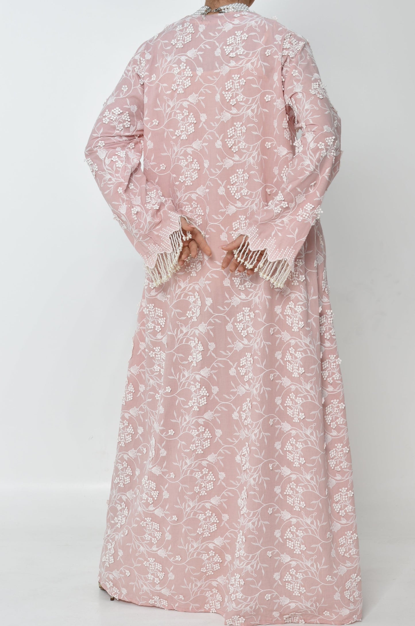 Blush Embroidered Jalabiya