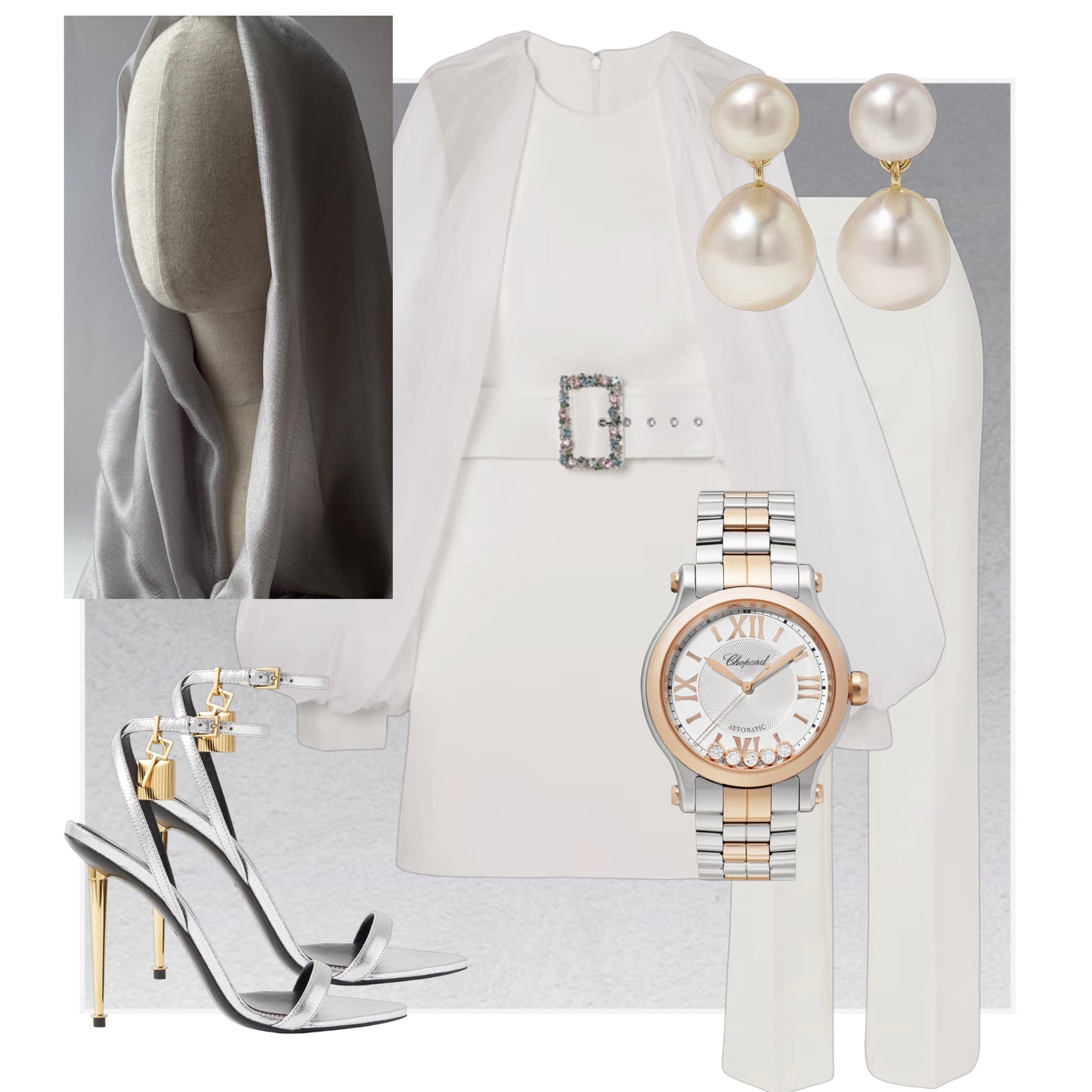 How to style silver pure silk linen hijab