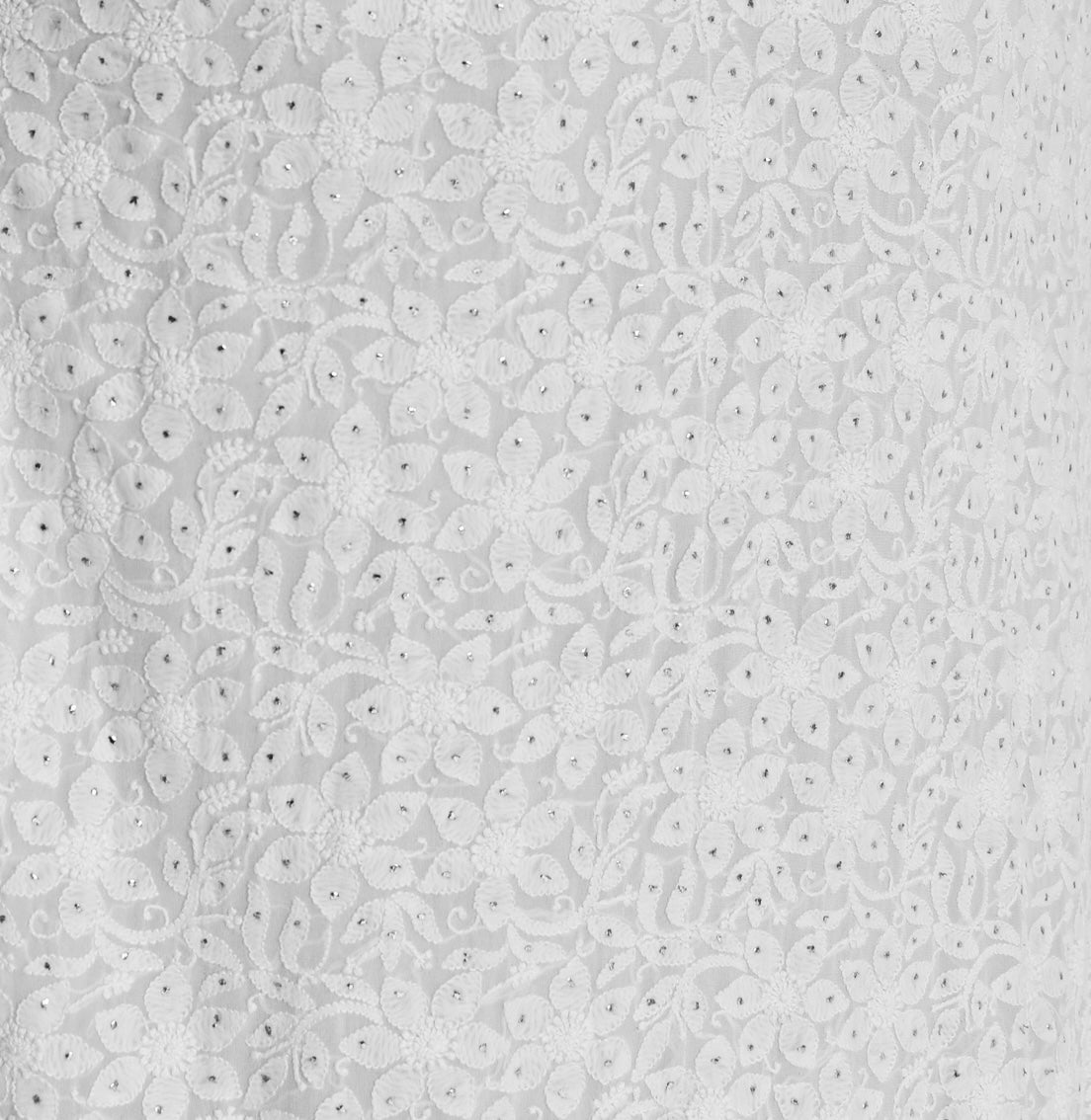 White Chikankari Kaftan