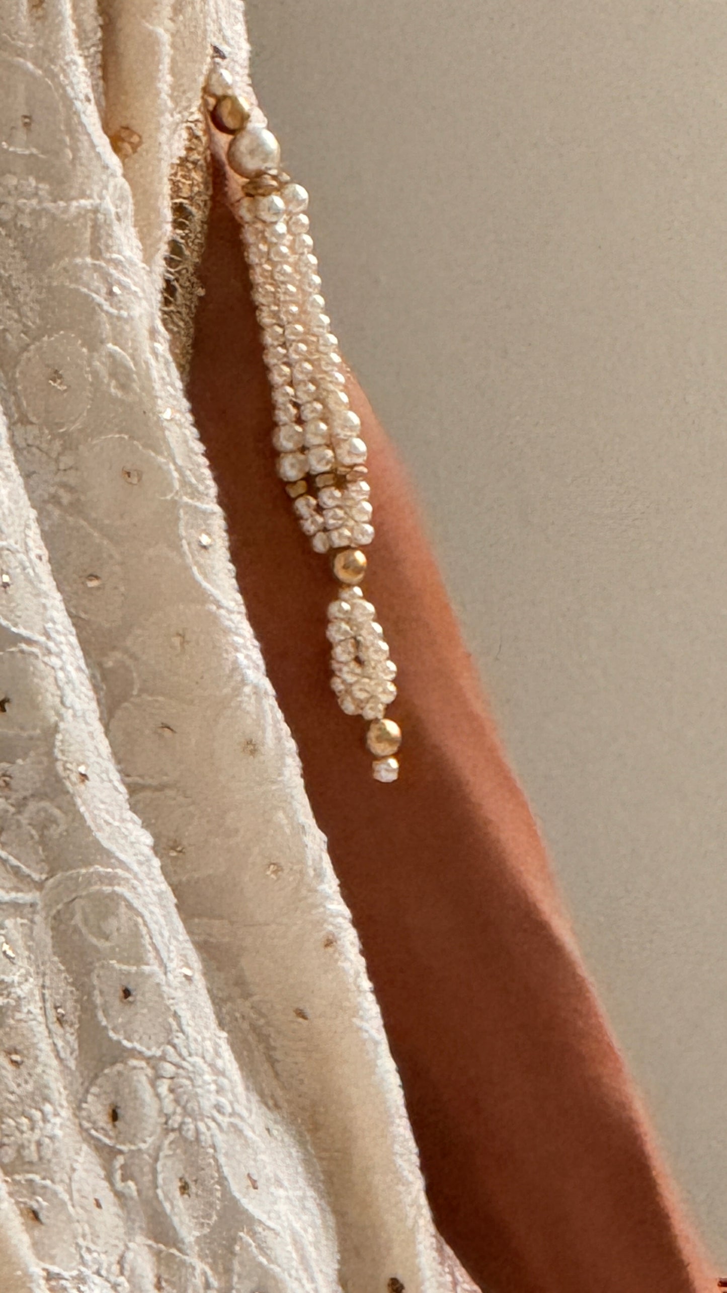 White Chikankari Kaftan