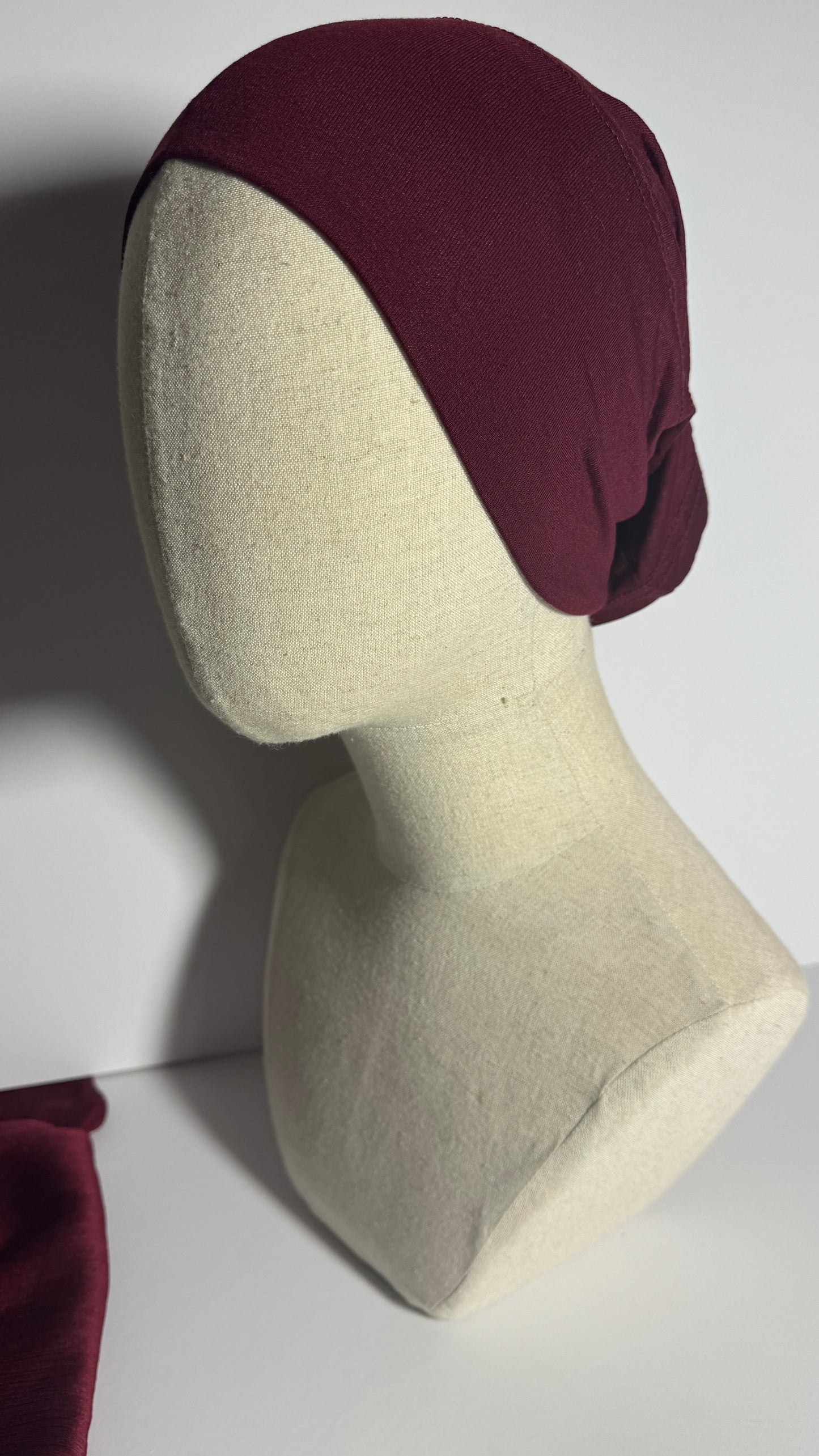 Hijab And A Cap Set-MAROON