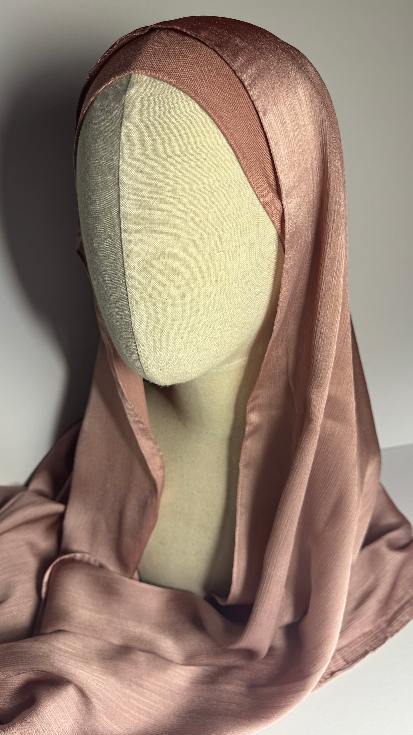 Hijab And A Cap Set - MAUVE PINK