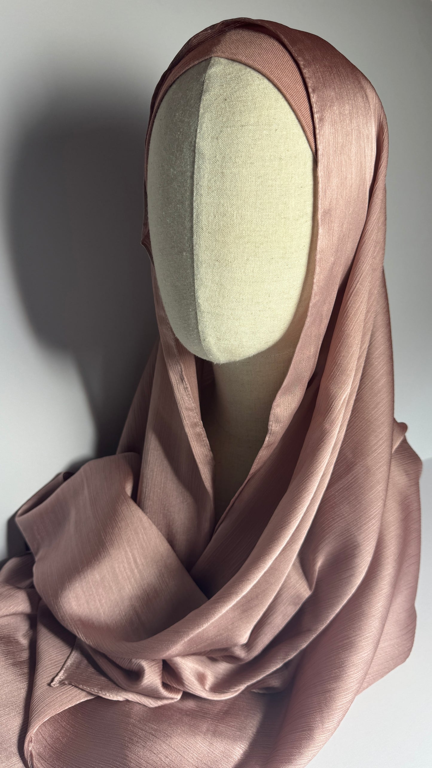Hijab And A Cap Set - MAUVE PINK