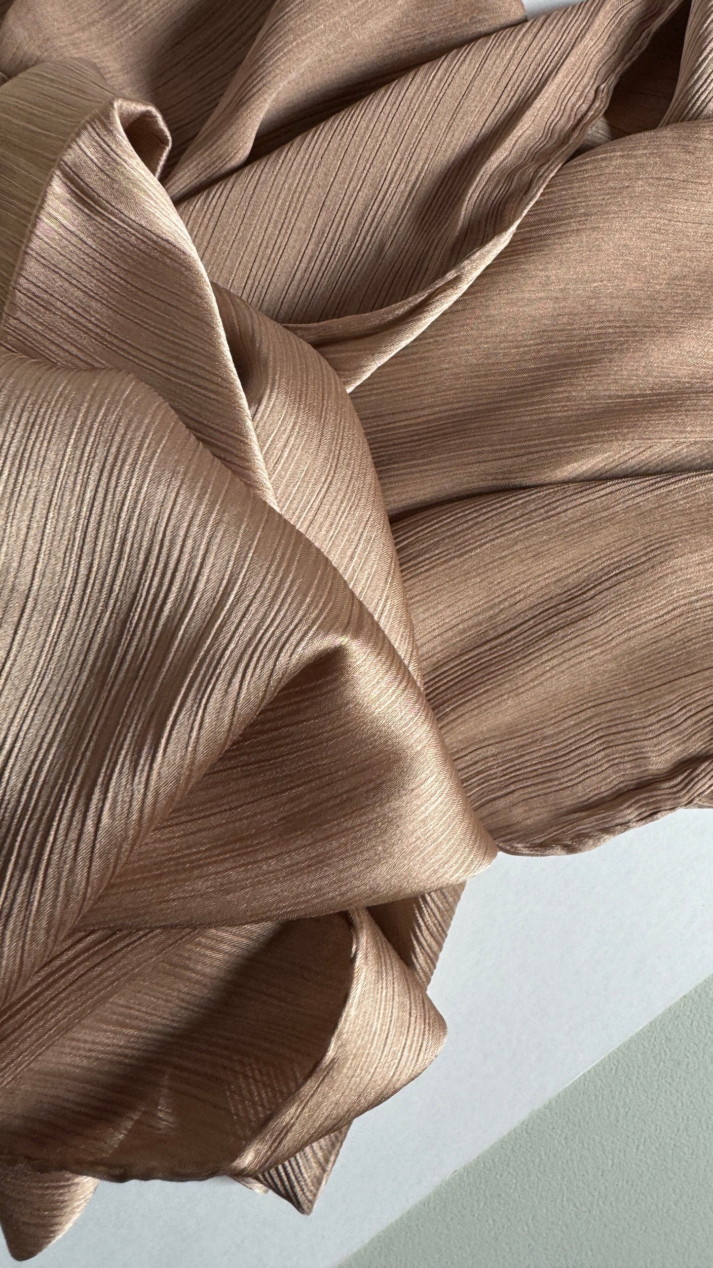 Copper Brown Silk Satin Hijab