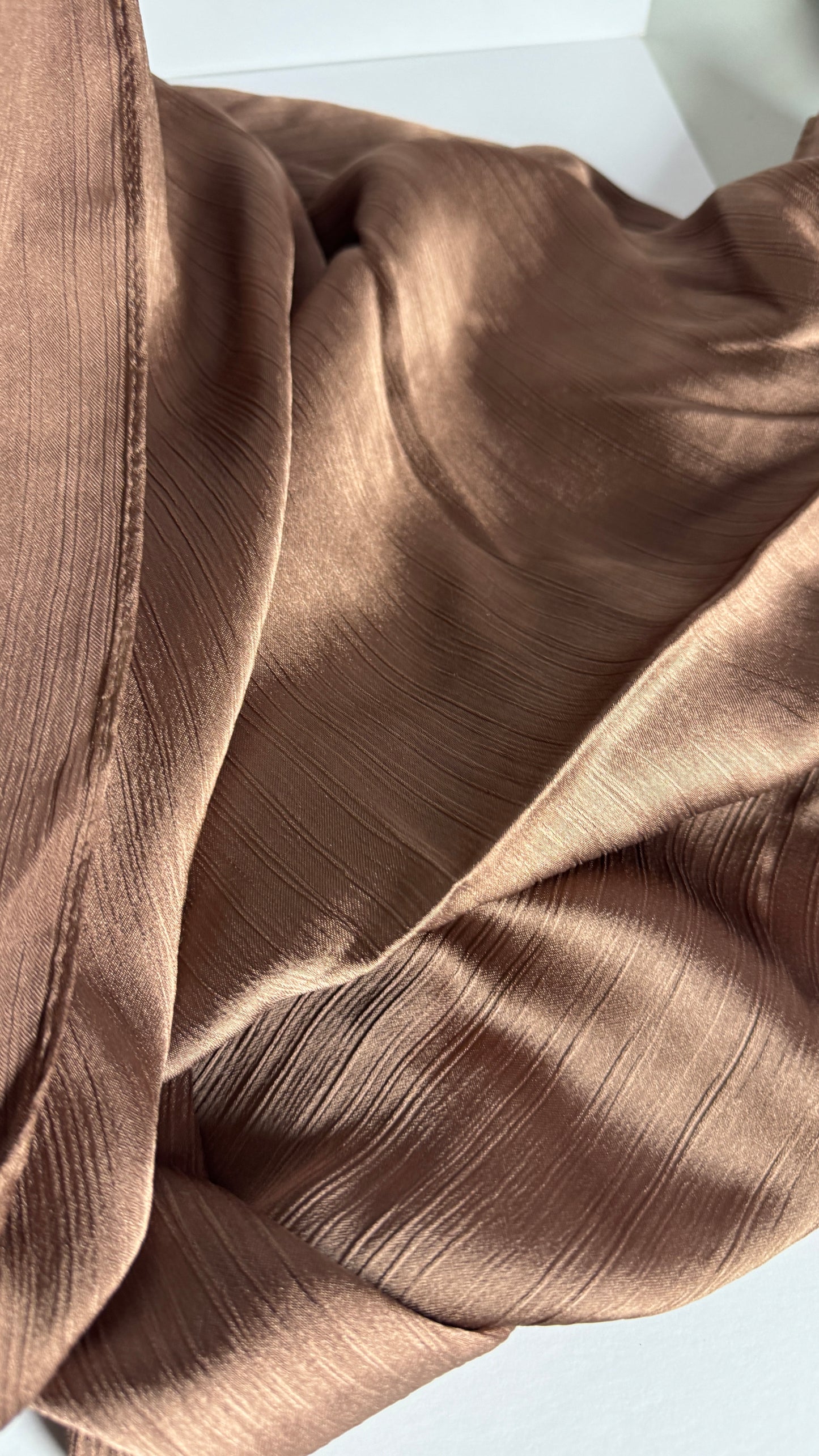 Oak Brown Silk Satin Hijab
