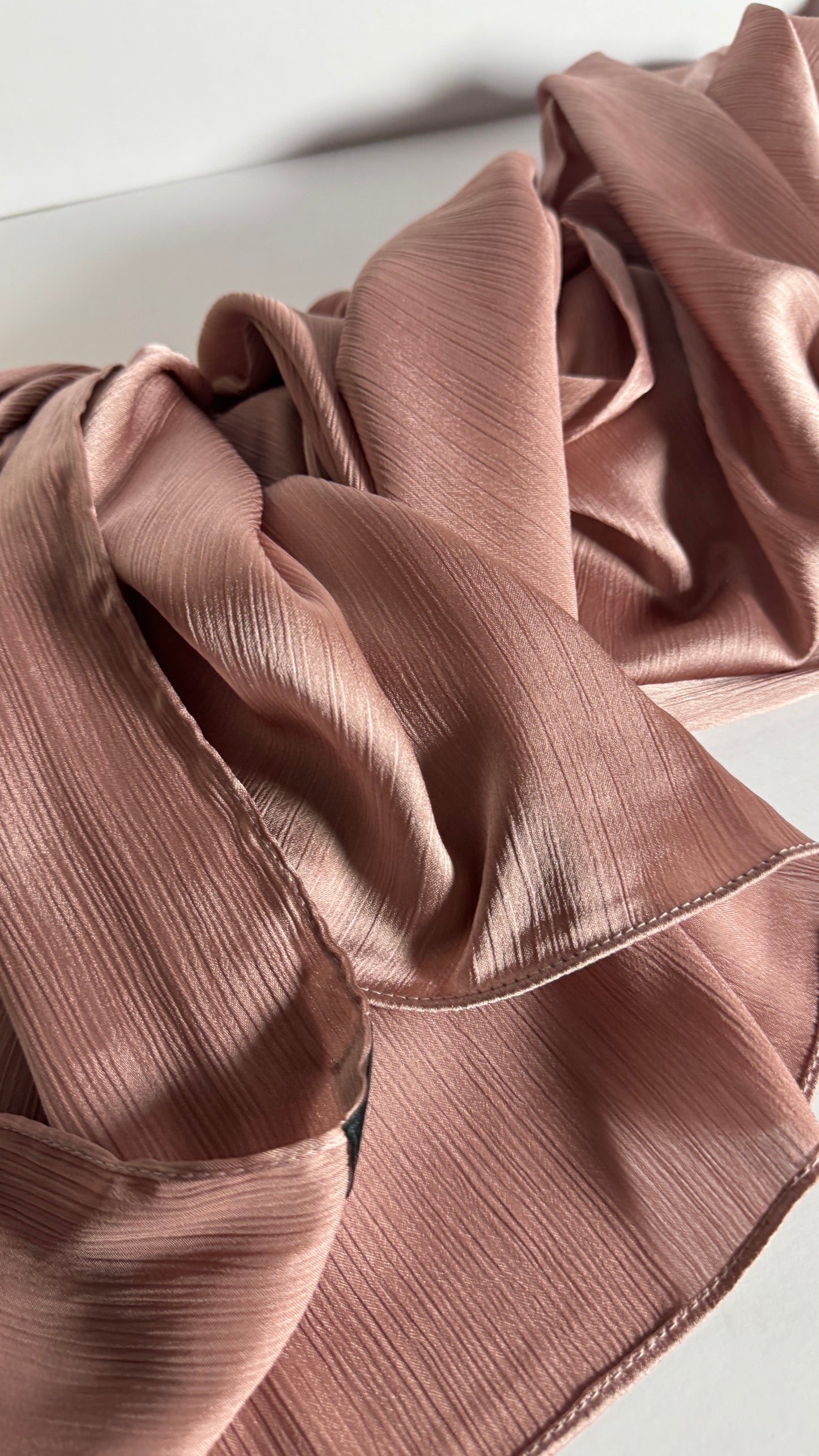Mauve Pink Silk Satin Hijab