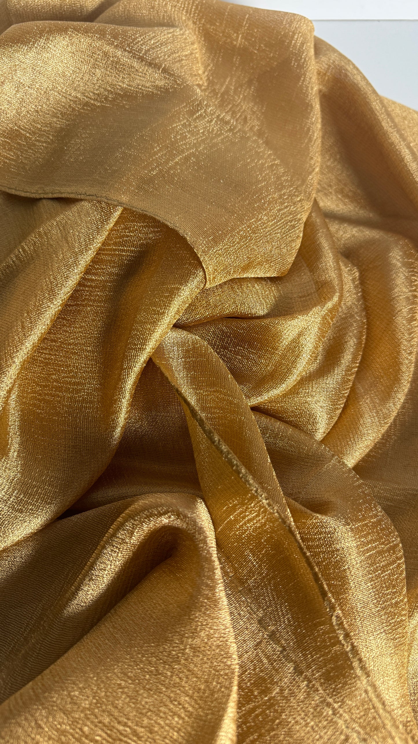 Gold Silk Linen Hijab