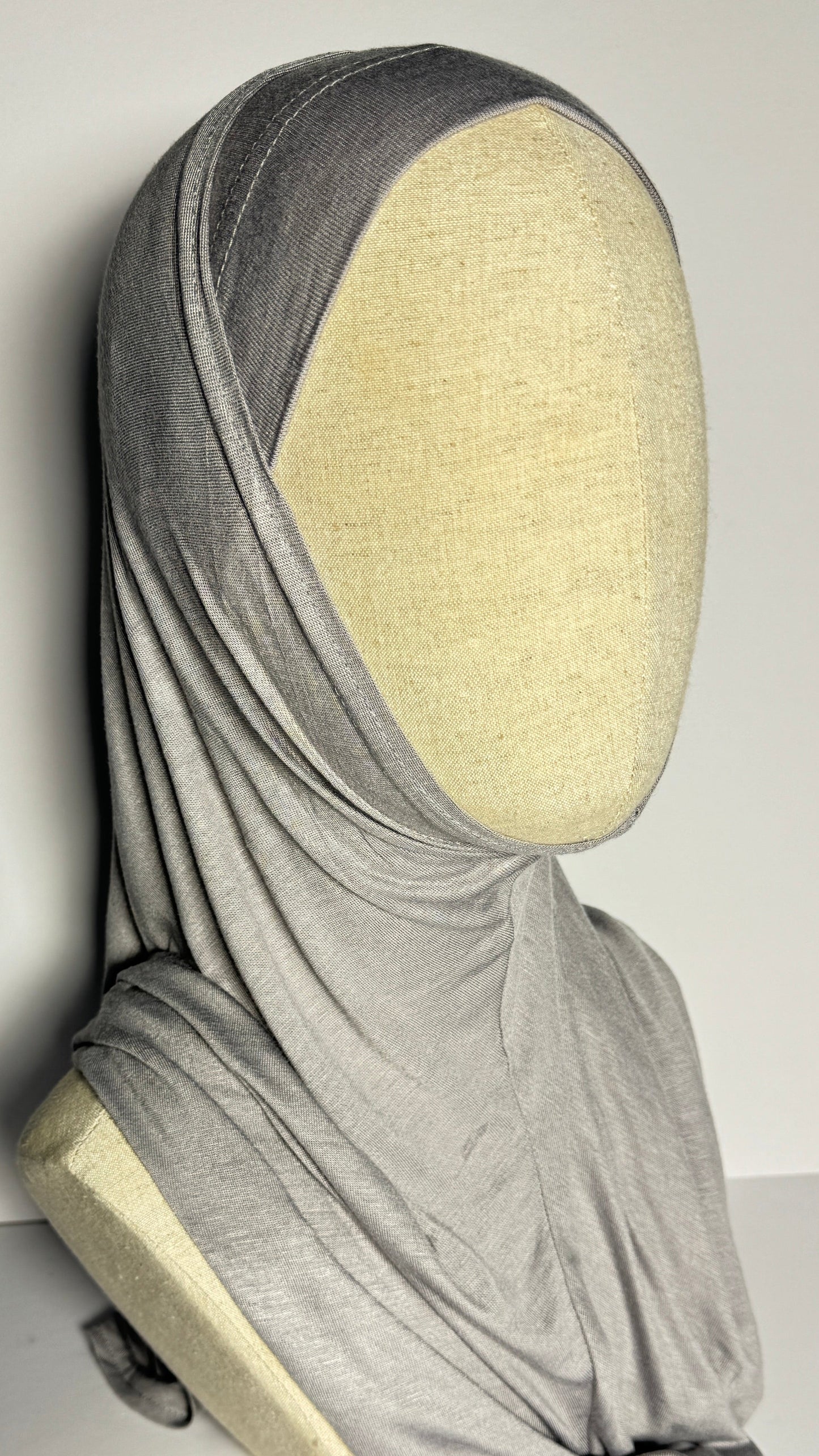 Grey Effortless Ready-to-Wear Hijab