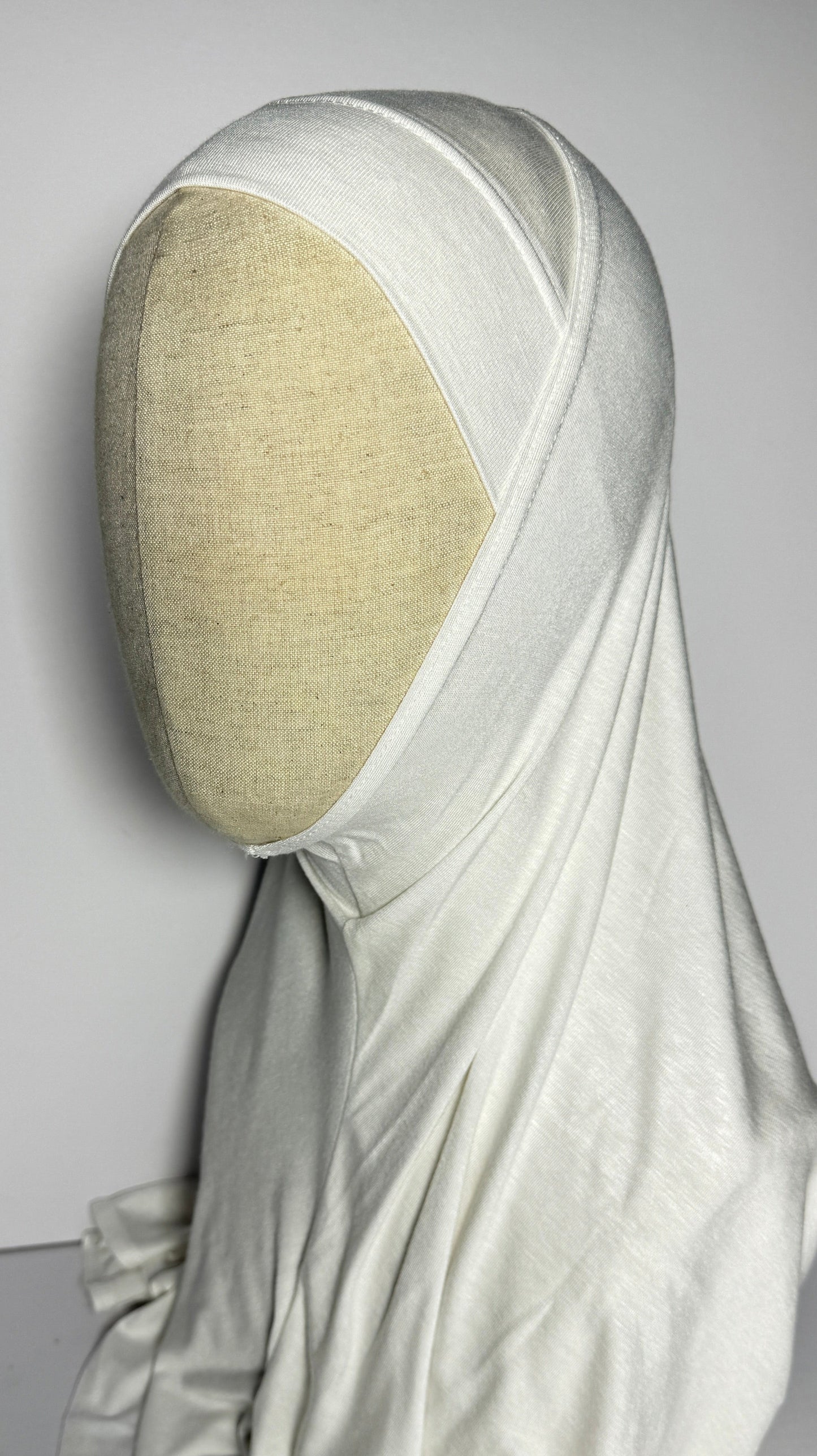 White Effortless Ready-to-Wear Hijab