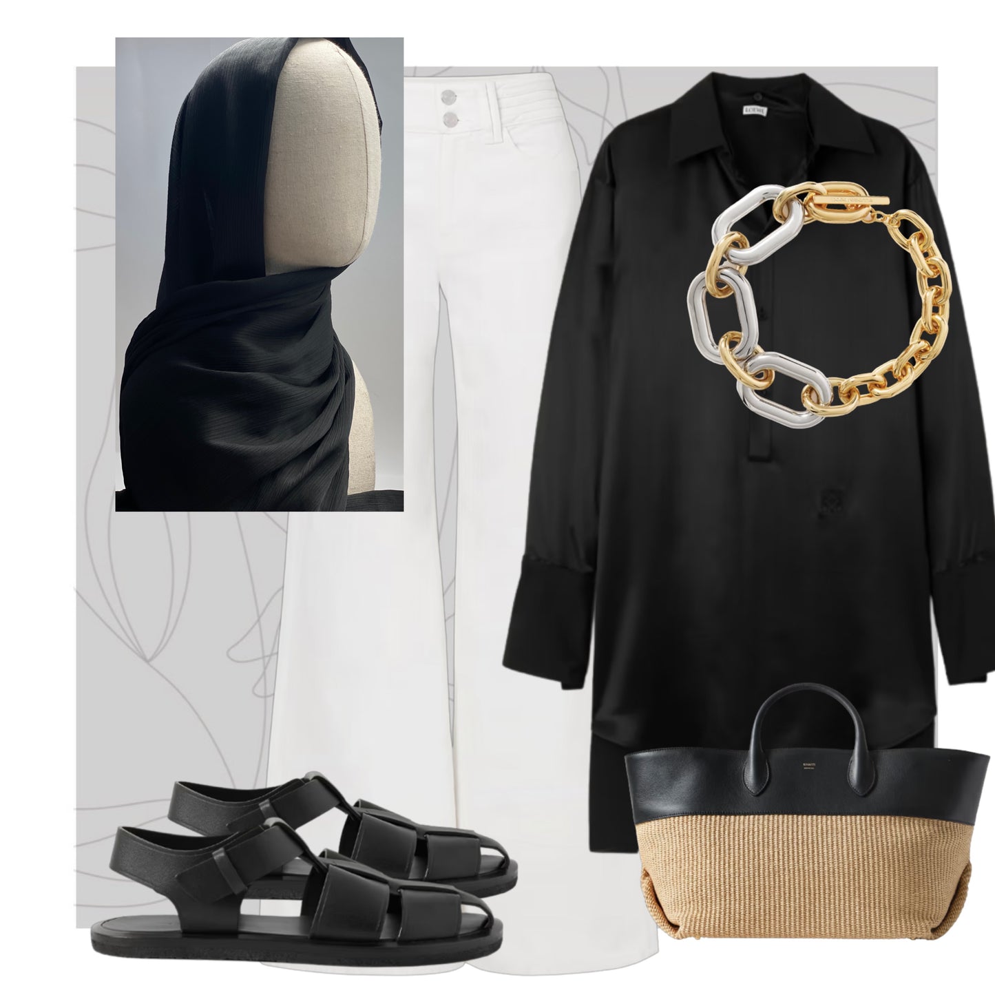 How to style midnight silk satin hijab