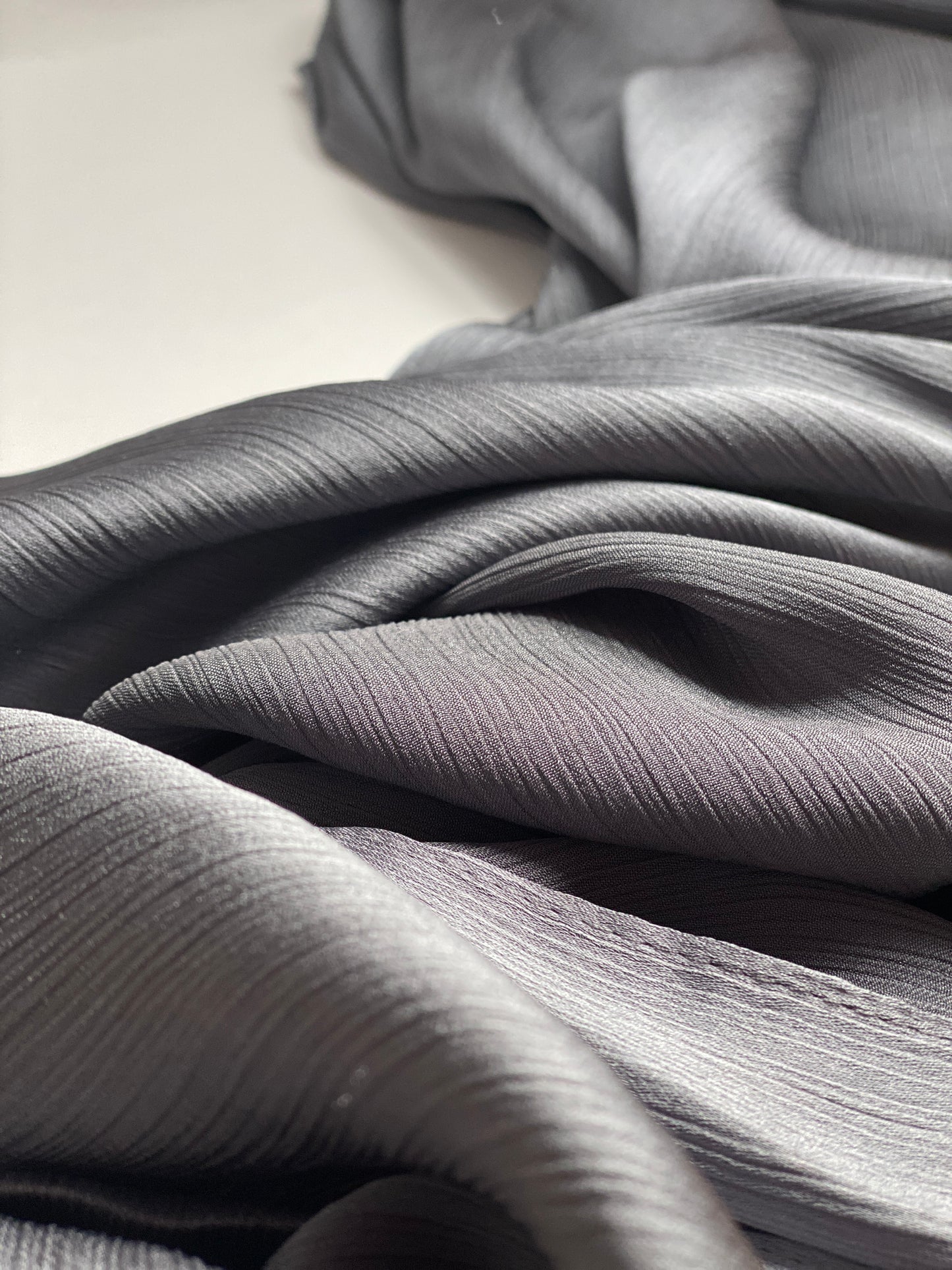 Silver Grey Satin Hijab