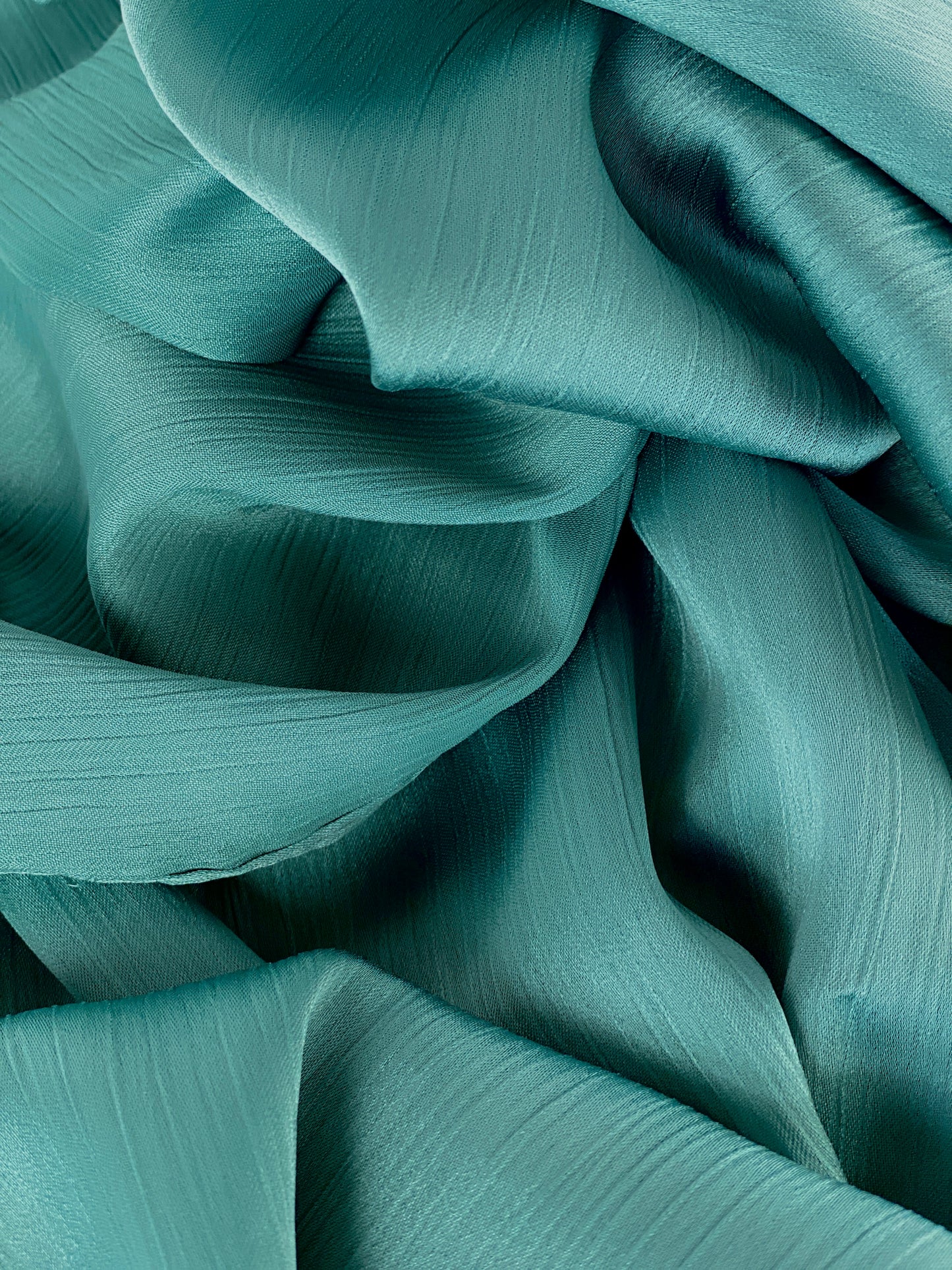 Sea Green Silk Satin Hijab