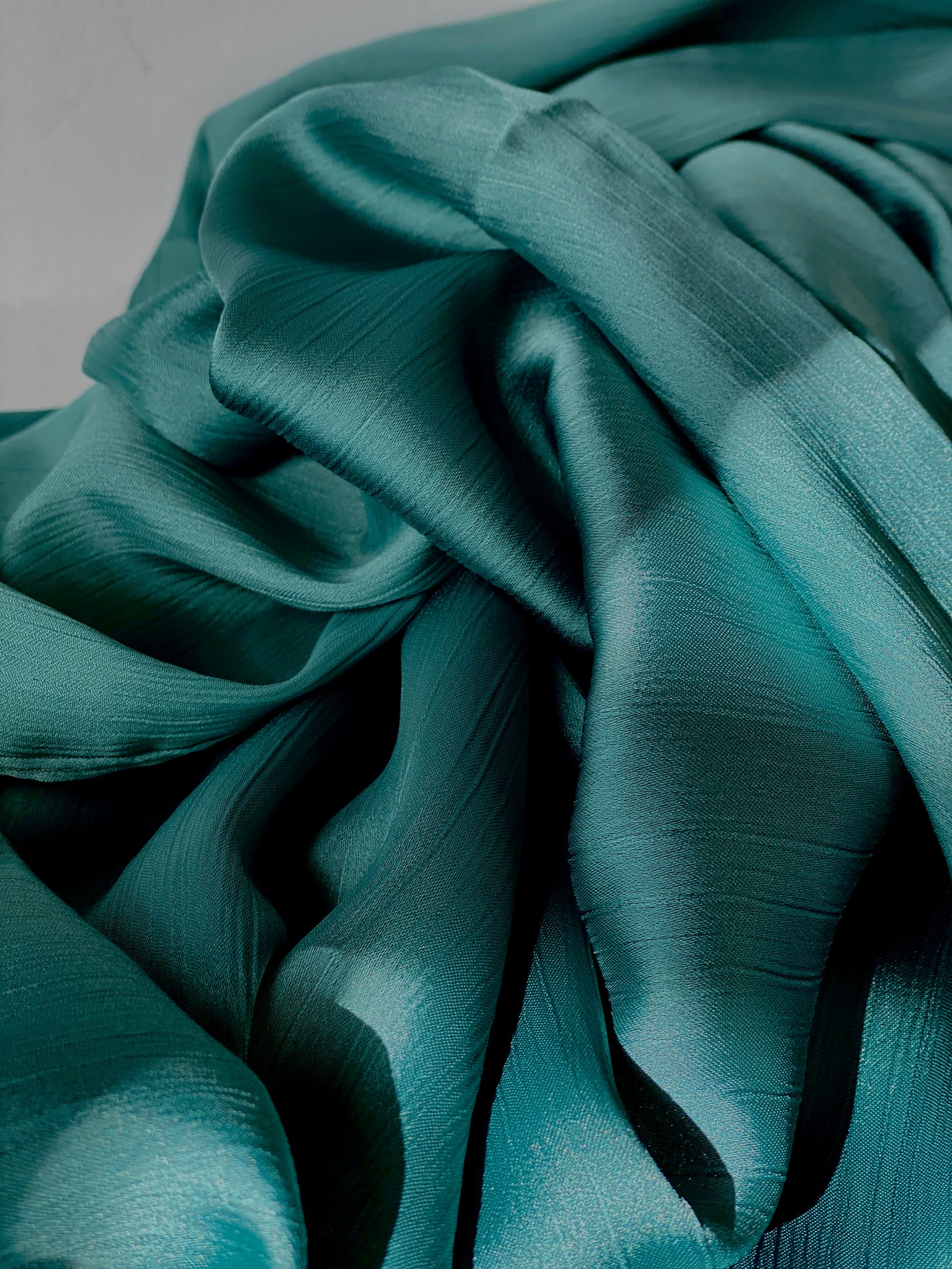 Sea Green Silk Satin Hijab
