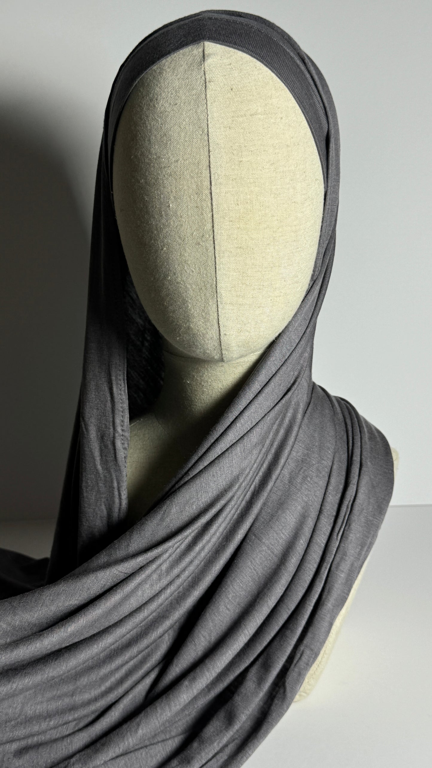 Steel Grey Premium Jersey Hijab