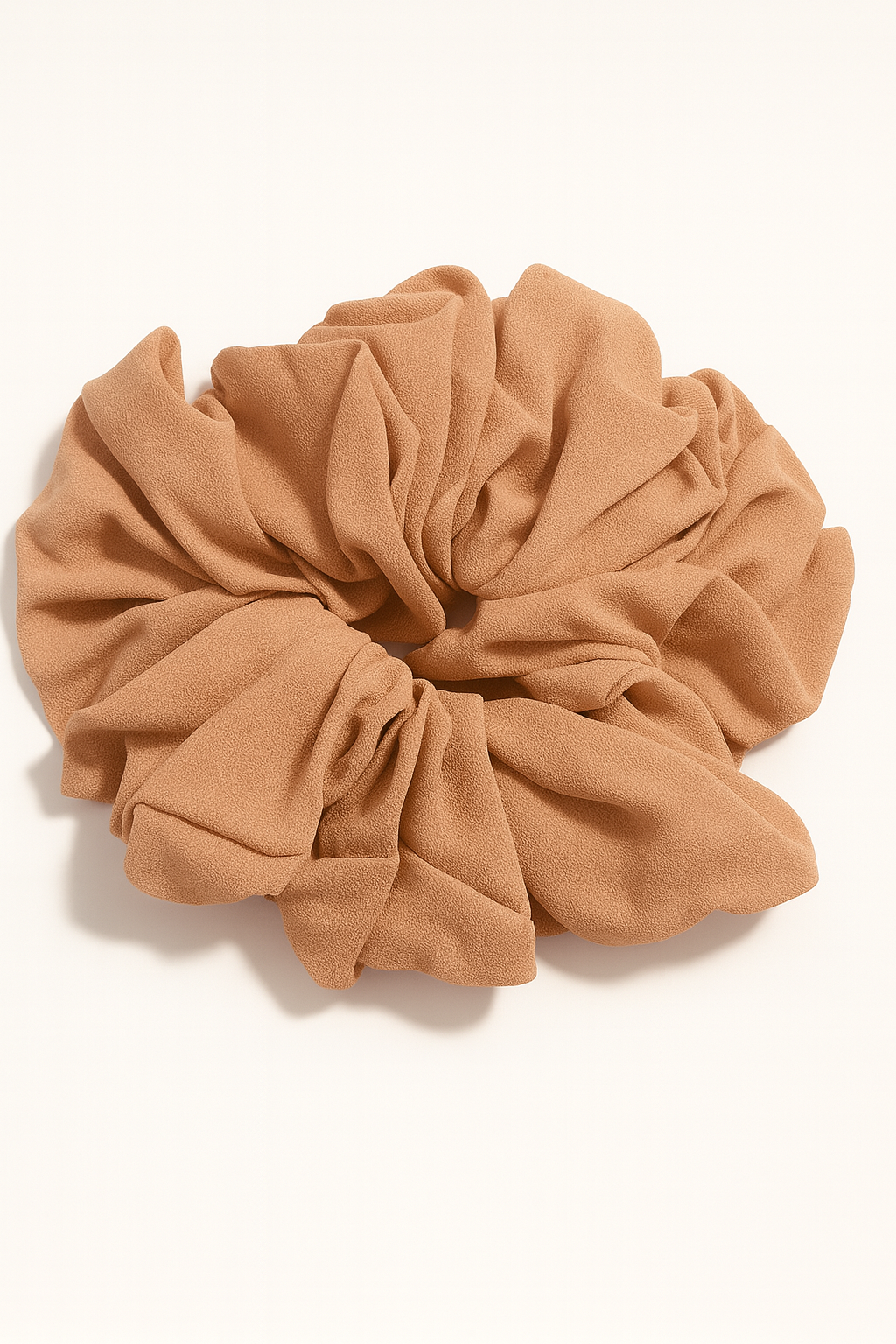 Tan Chiffon Volume Scrunchie