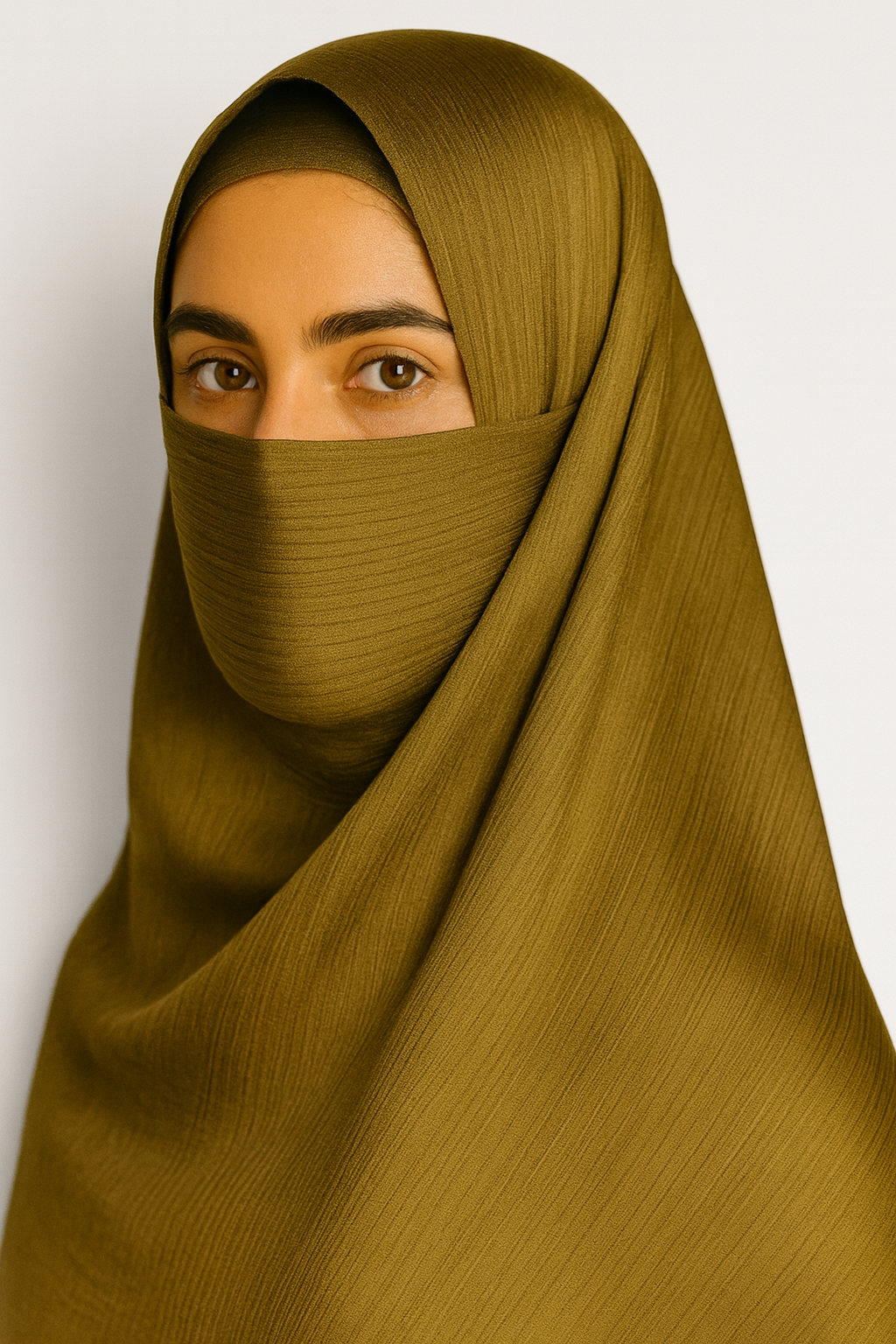 Dark Green Silk Satin Hijab