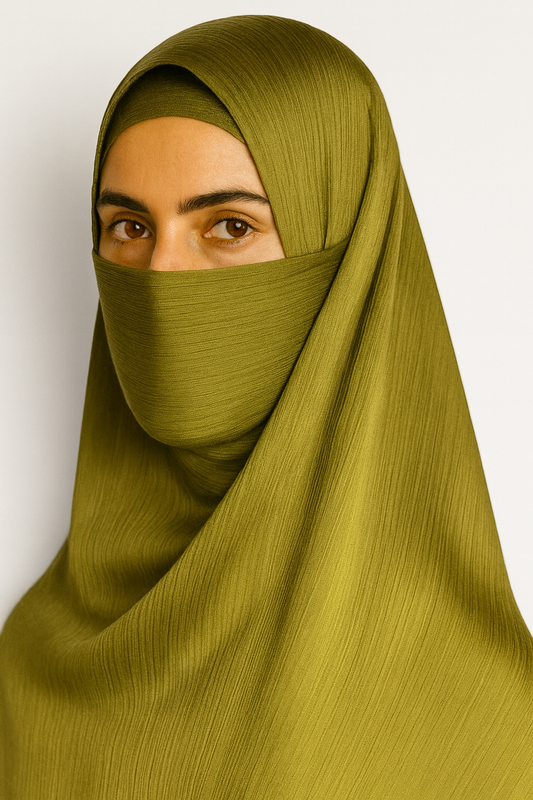 Light Green Silk Satin Hijab