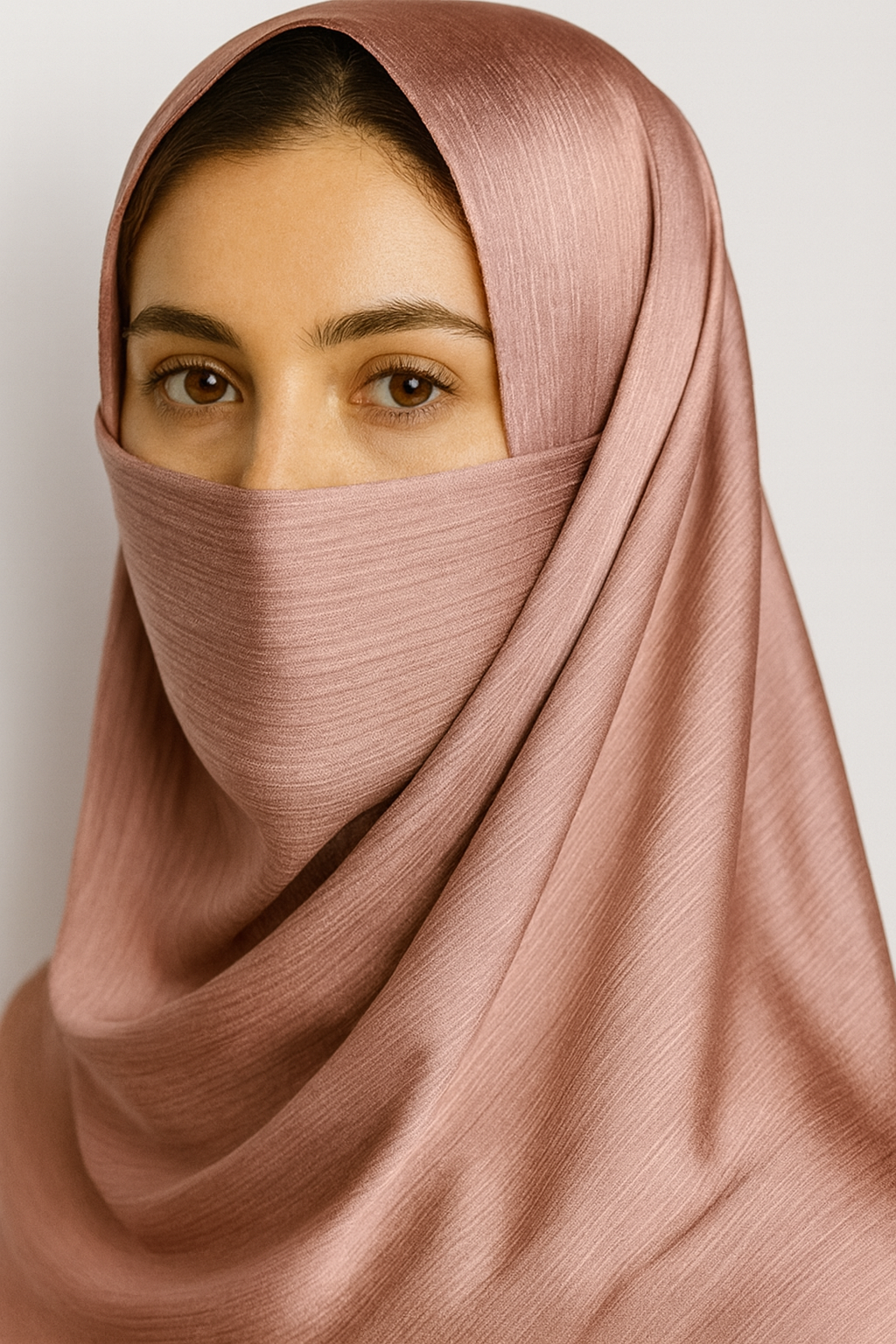 Mauve Pink Silk Satin Hijab