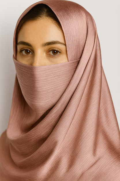 Mauve Pink Silk Satin Hijab