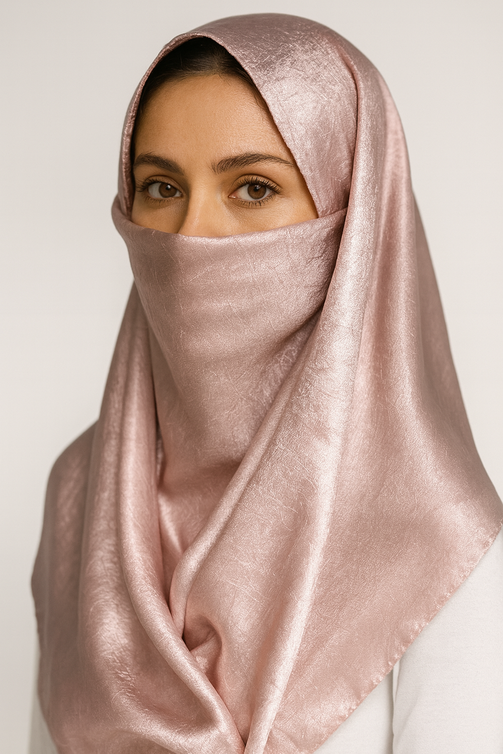 Tea Rose Metallic Satin