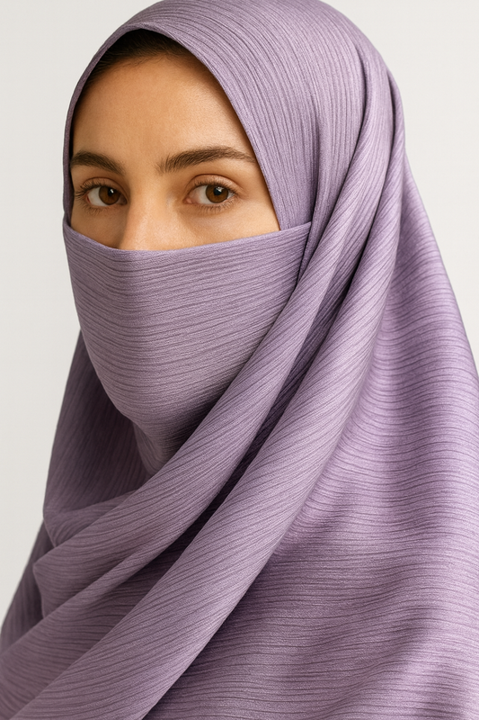 Lavender Silk Satin Hijab