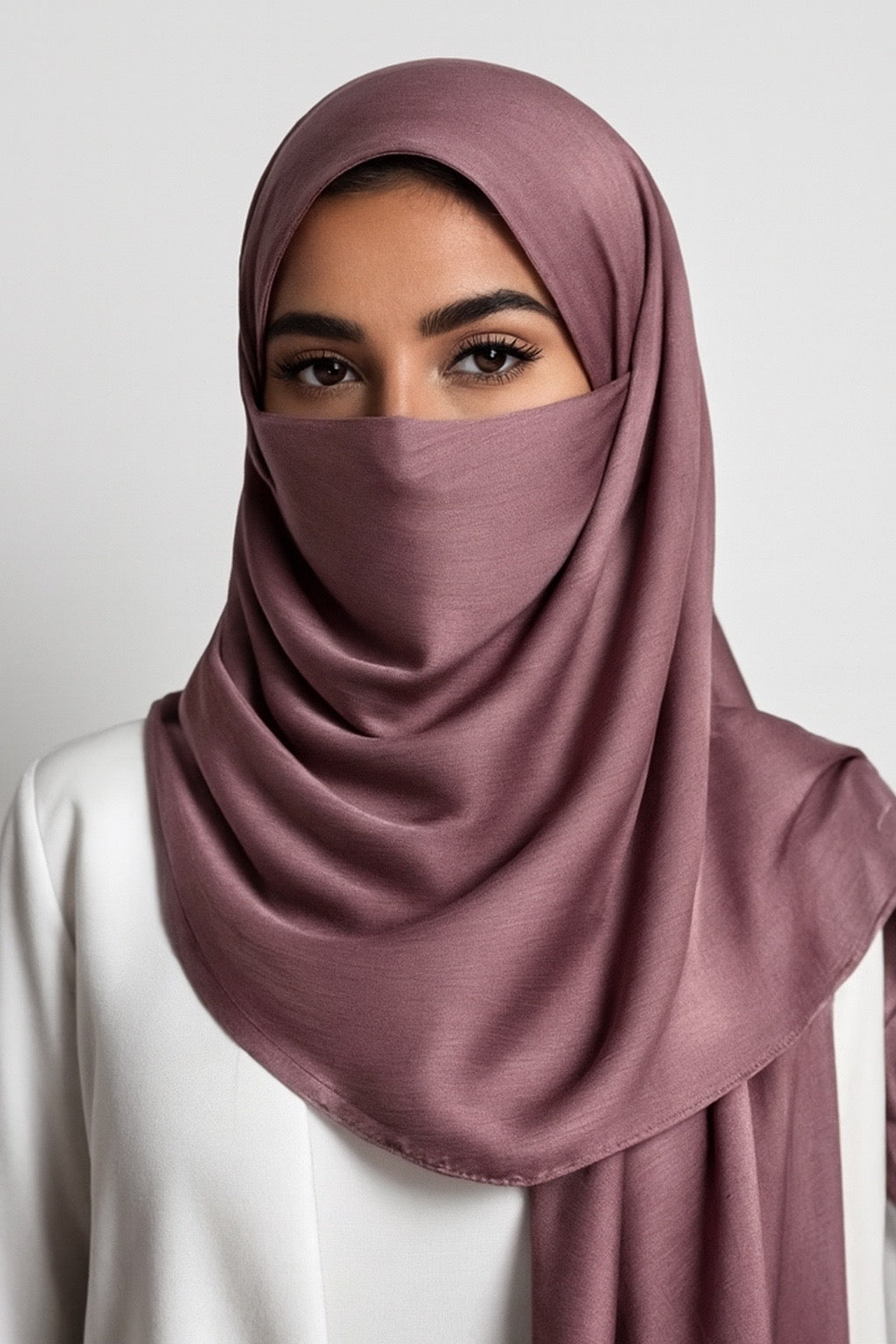 Sunset Purple Silk Satin Hijab