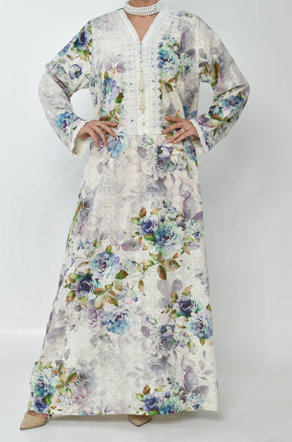 Floral Embroidered Jalabiya
