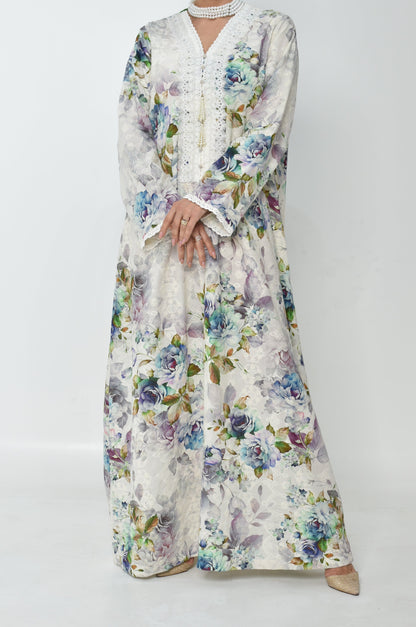 Floral Embroidered Jalabiya