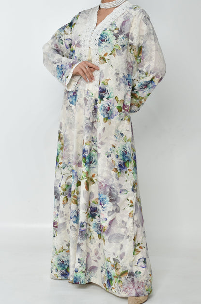 Floral Embroidered Jalabiya