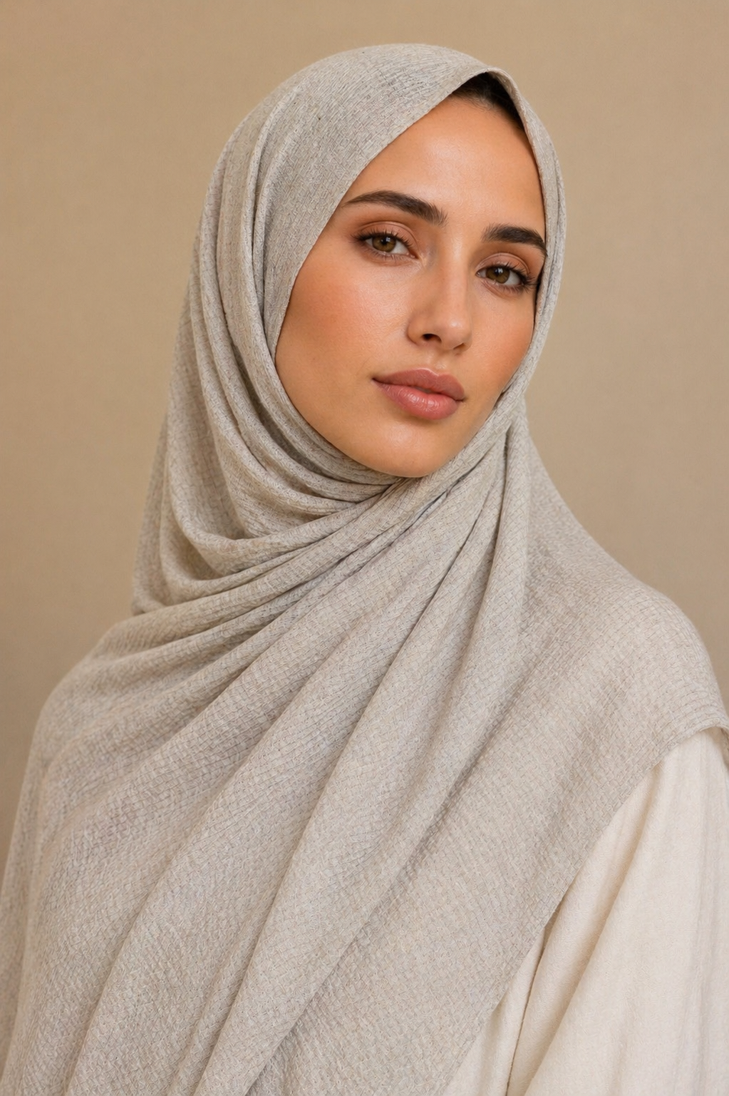 Grey Ribbed Jersey Hijab