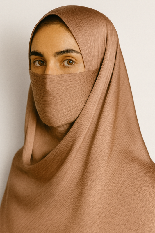 Copper Brown Silk Satin Hijab