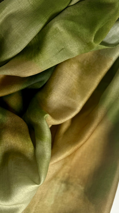 Olive tie and dye Print Hijab