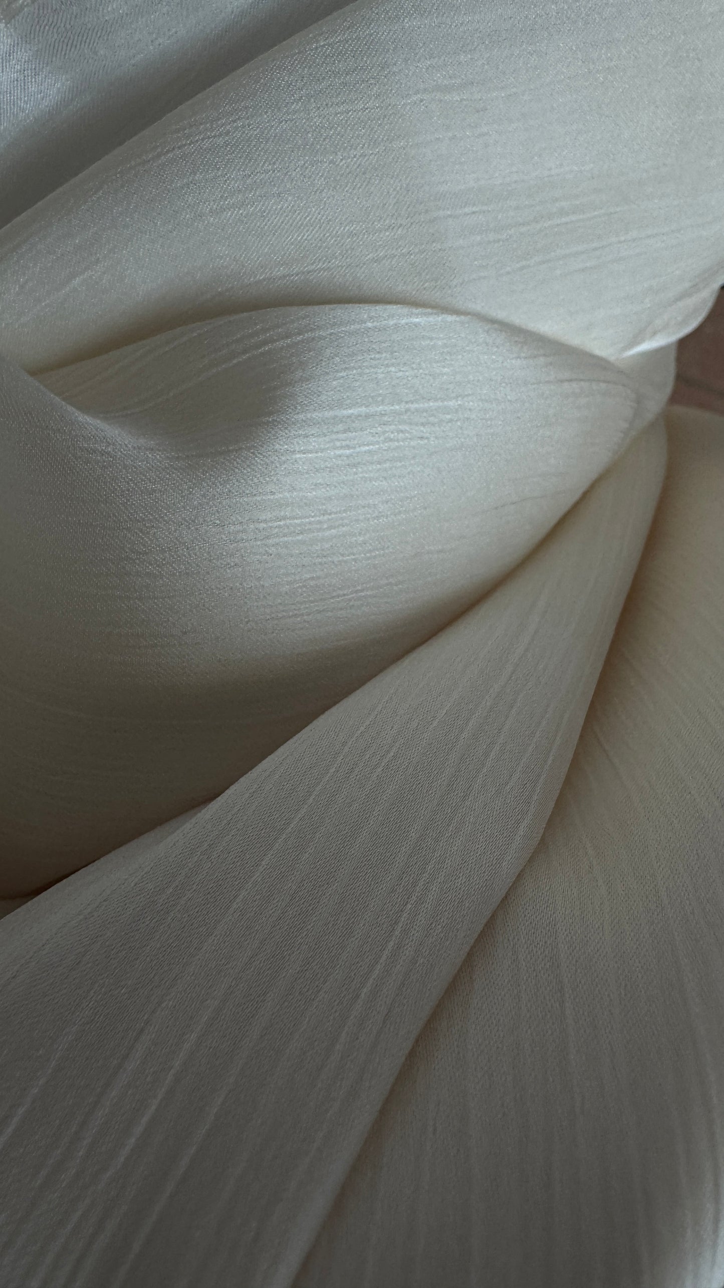 Ivory Silk Satin Hijab