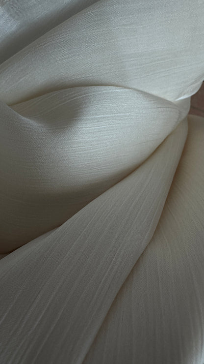 Ivory Silk Satin Hijab