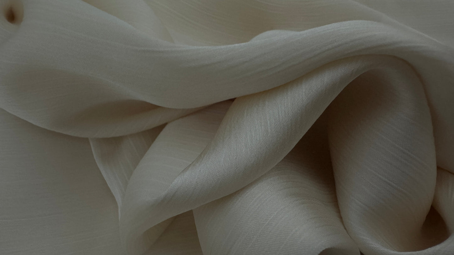 Ivory Silk Satin Hijab