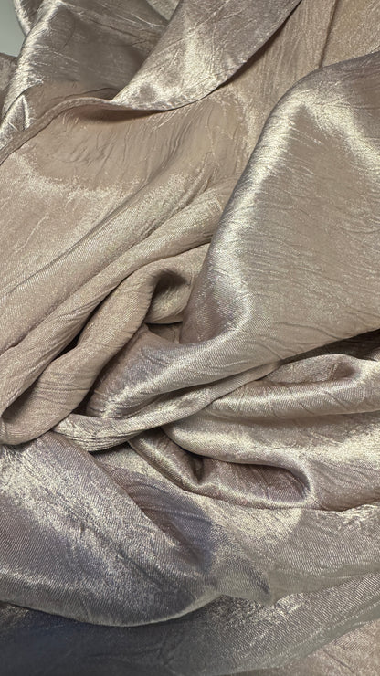 Ash grey Metallic Satin