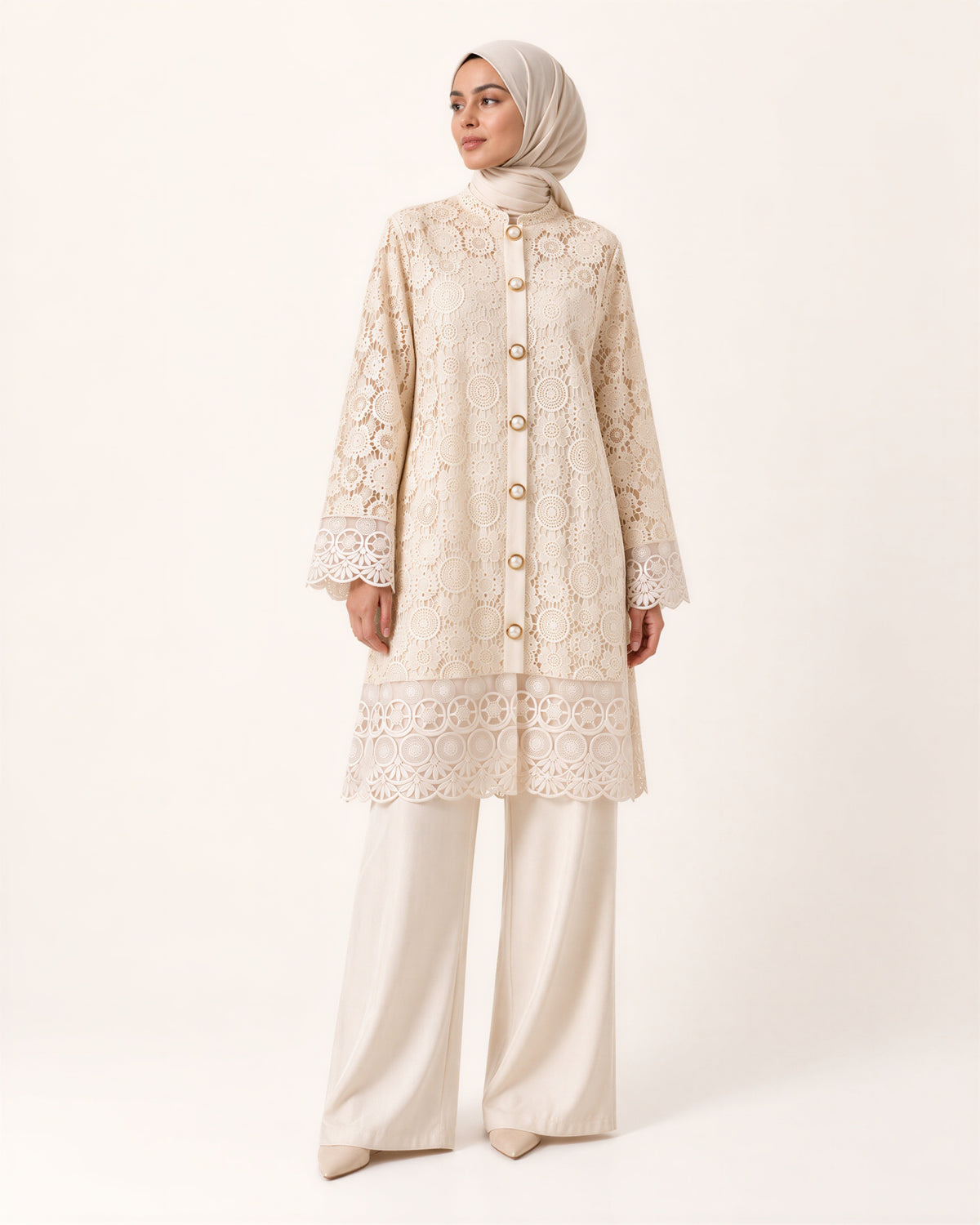 Cream Crochet Set