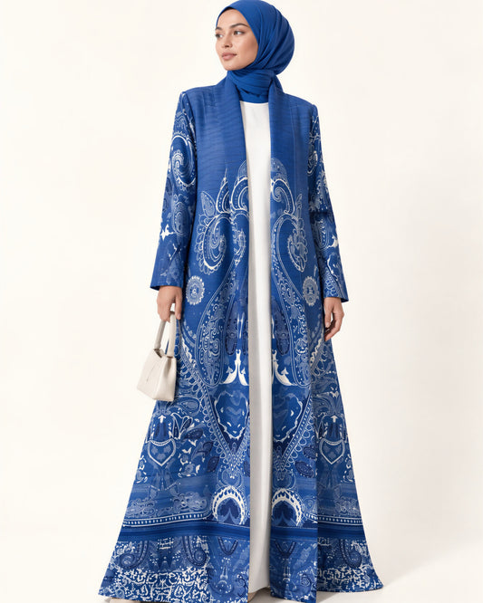 Paisley Pleated Abaya