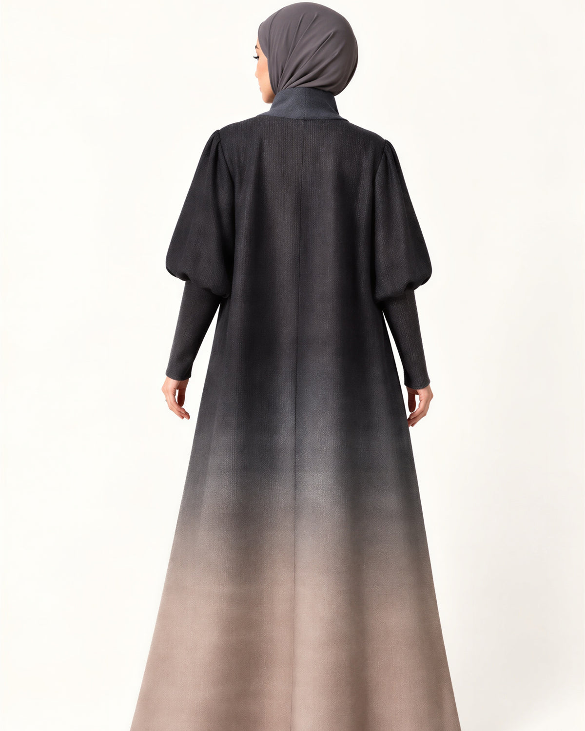 Midnight Ombre Pleated Abaya