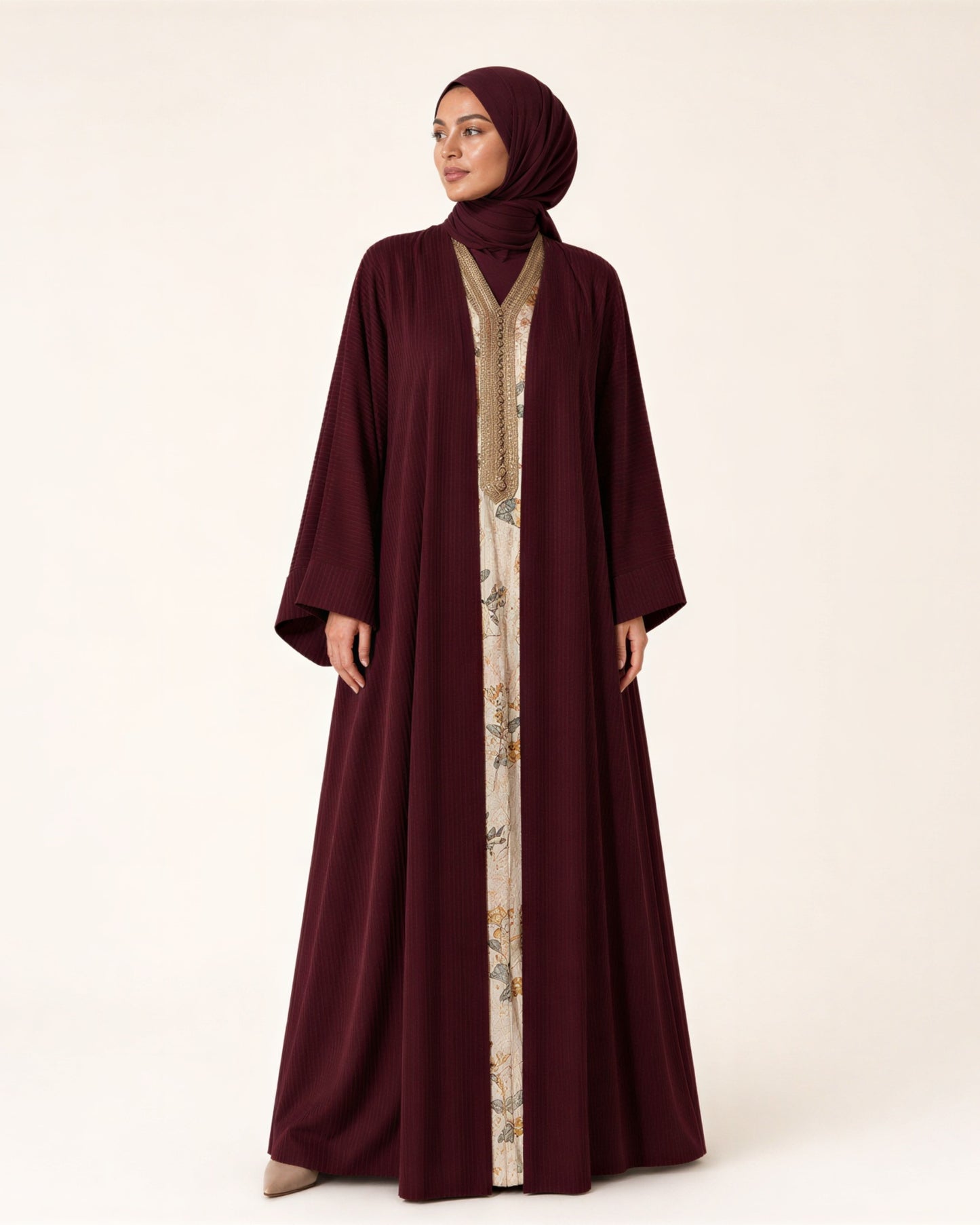 Maroon Abaya