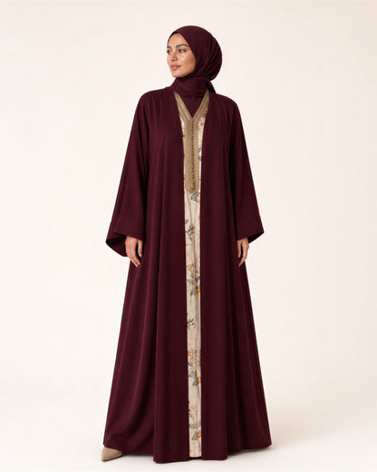 Maroon Abaya