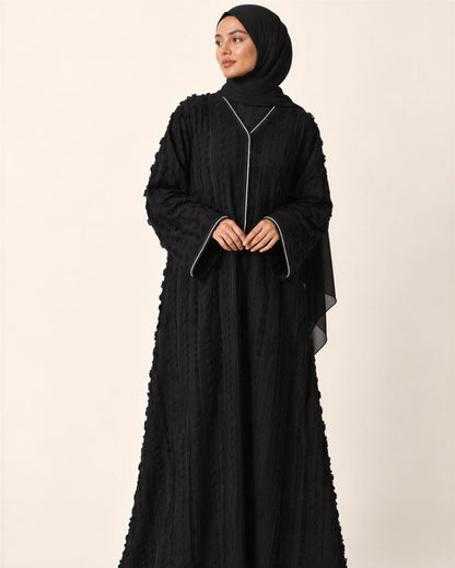 Noir Embroidered Jalabiya
