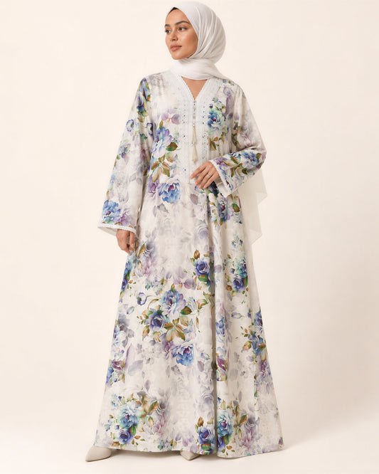 Floral Embroidered Jalabiya